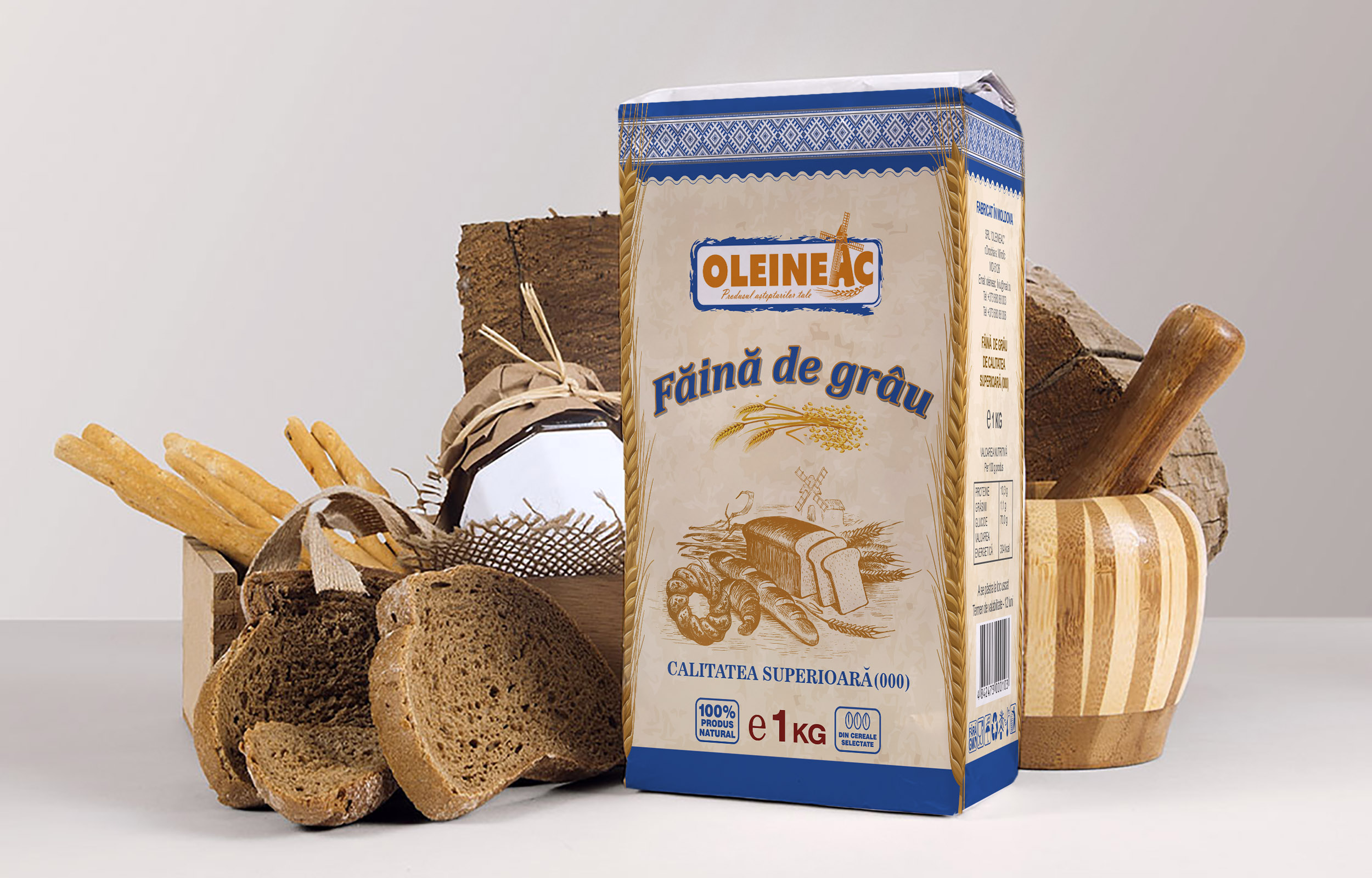 通过插图传达信息的面粉包装设计(图1)