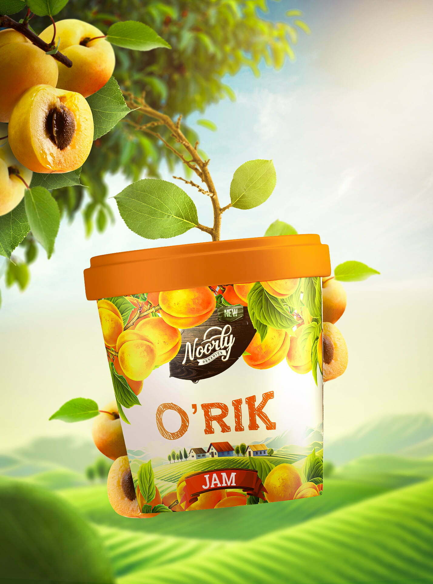 鲜艳明亮的Noorly水果酱包装设计这样做(图8)