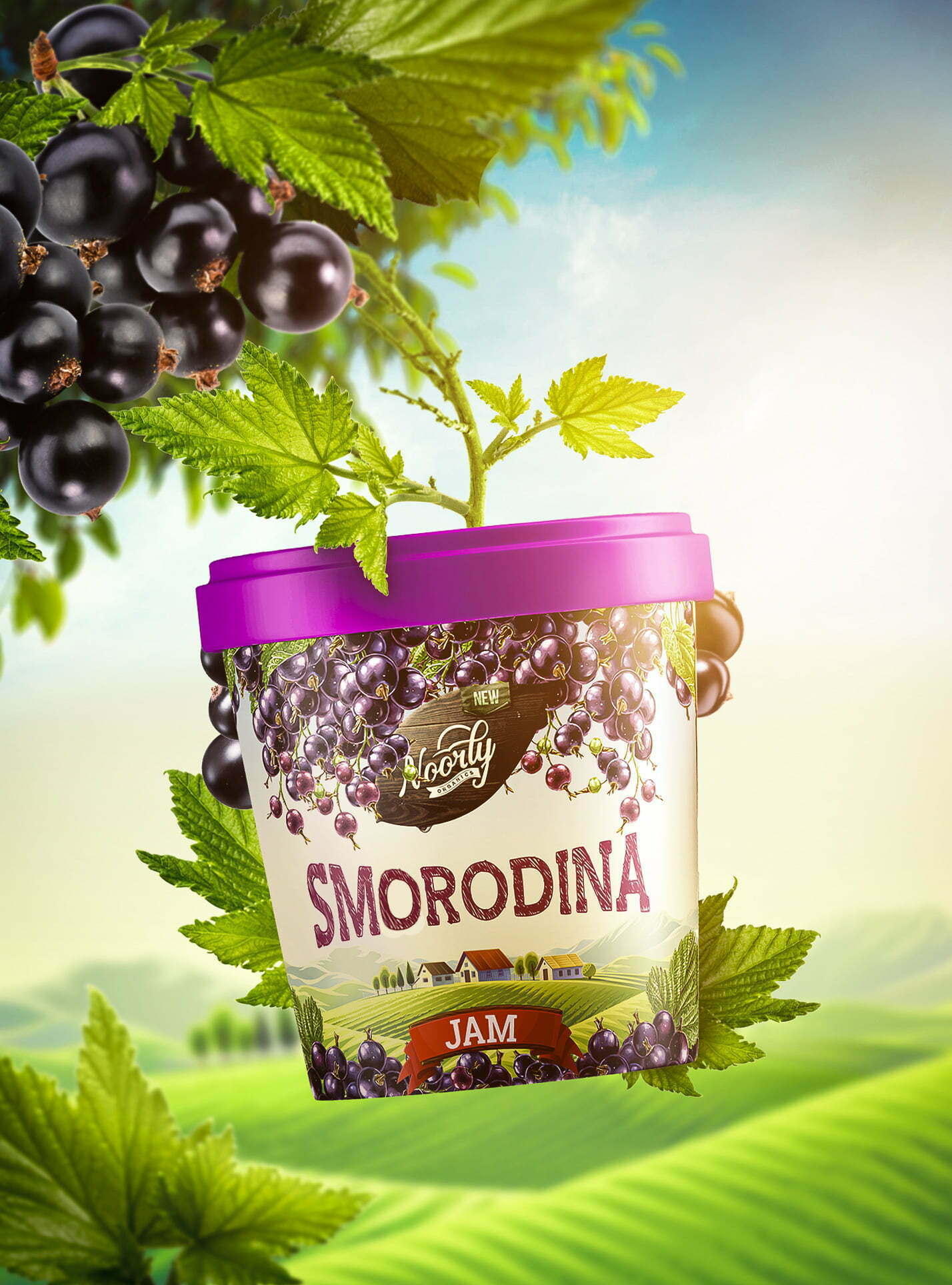 鲜艳明亮的Noorly水果酱包装设计这样做(图6)