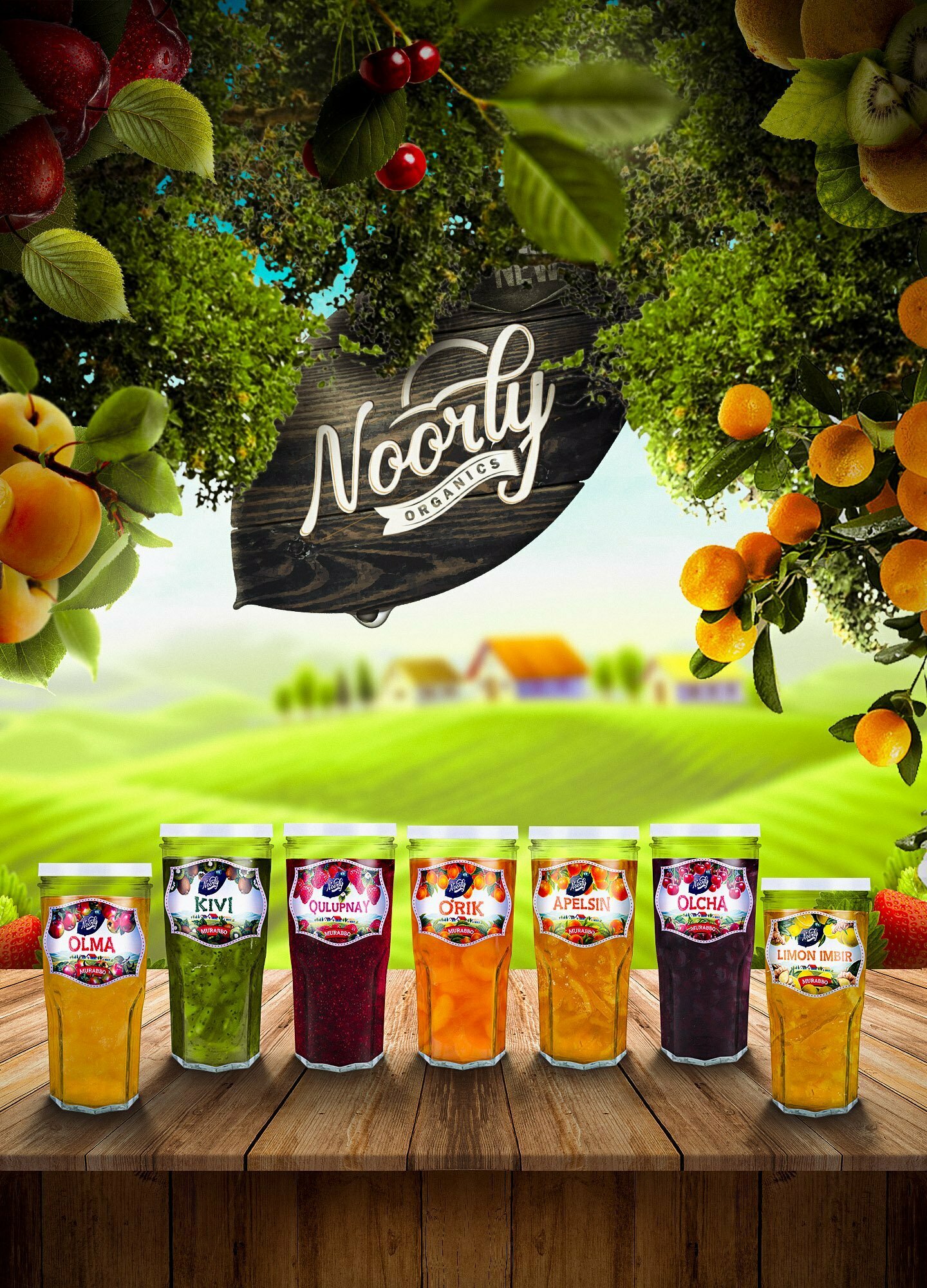 鲜艳明亮的Noorly水果酱包装设计这样做(图2)