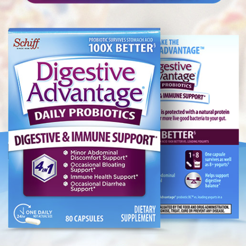 Schiff 旭福 每日益生菌胶囊 80粒保健产品包装创意设计欣赏(图3)