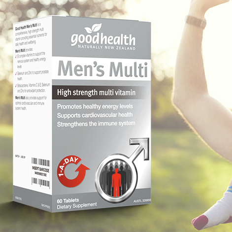 goodhealth 好健康 男士复合维生素片 60片保健产品包装创意设计欣赏(图4)