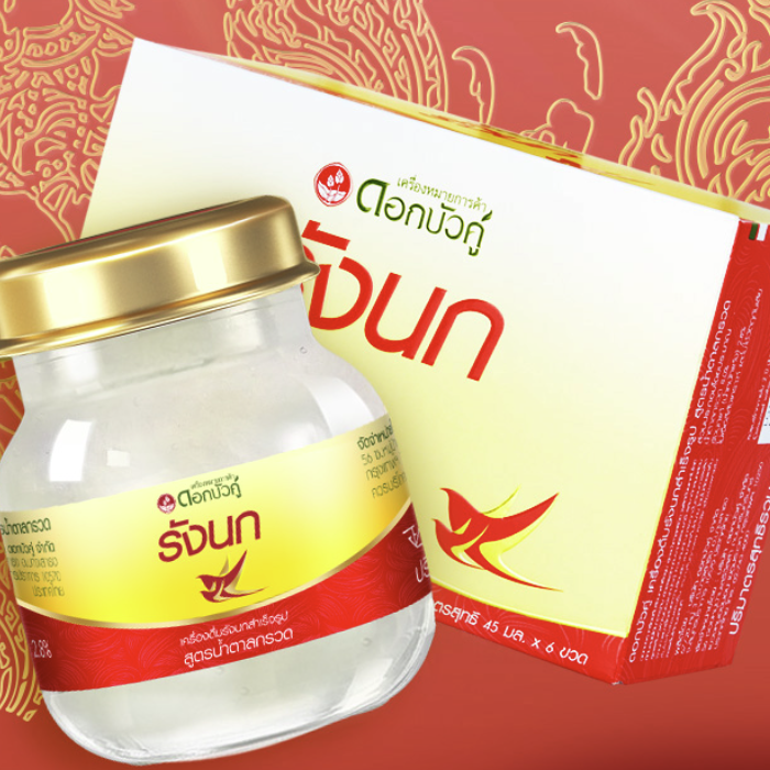 Twin Lotus 双莲 冰糖型 即食燕窝 45ml*6罐*2盒保健产品包装创意设计欣赏(图5)