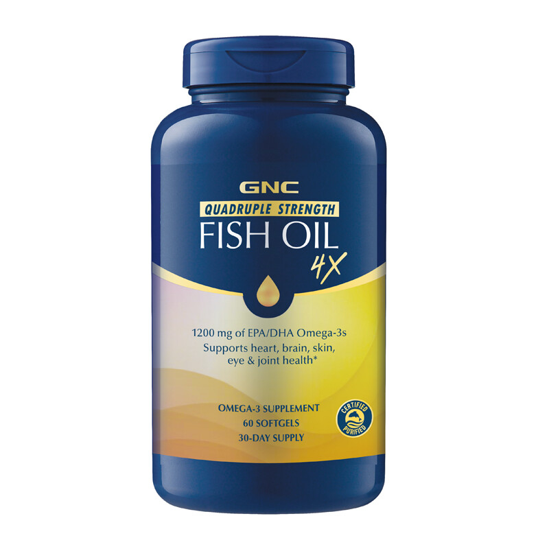 GNC 健安喜 四倍浓缩铂金鱼油 60粒保健产品包装创意设计欣赏(图1)