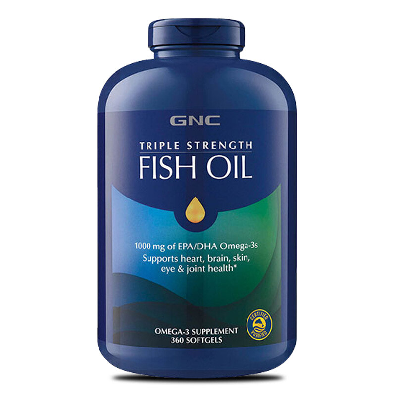 GNC 健安喜 三倍浓缩深海鱼油软胶囊 360粒保健产品包装创意设计欣赏(图1)