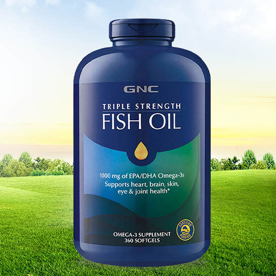 GNC 健安喜 三倍浓缩深海鱼油软胶囊 360粒保健产品包装创意设计欣赏(图4)