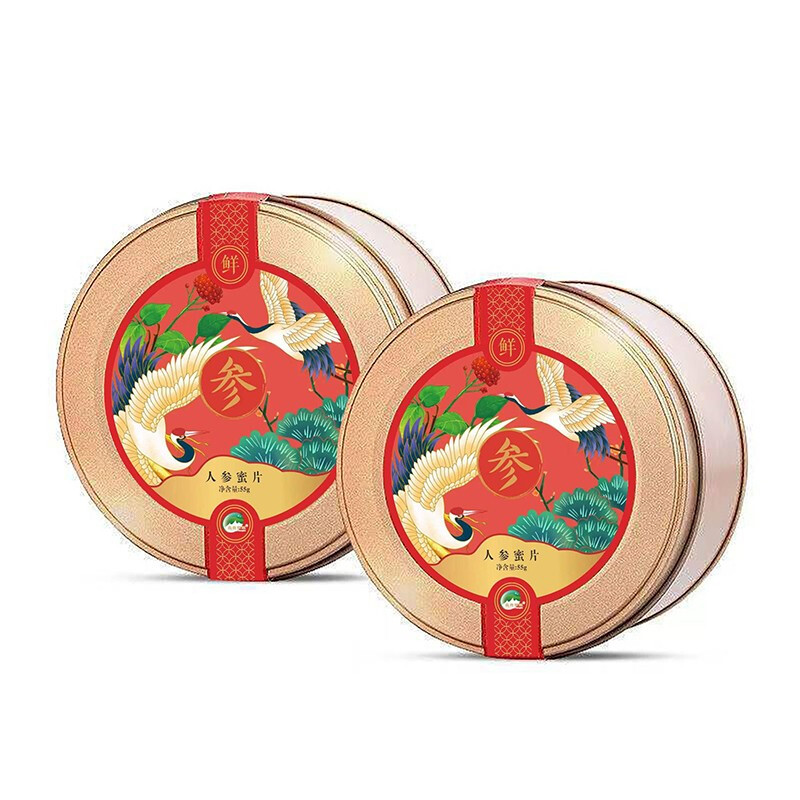 鲜参蜜片礼盒 65g*3盒保健产品包装创意设计欣赏(图1)