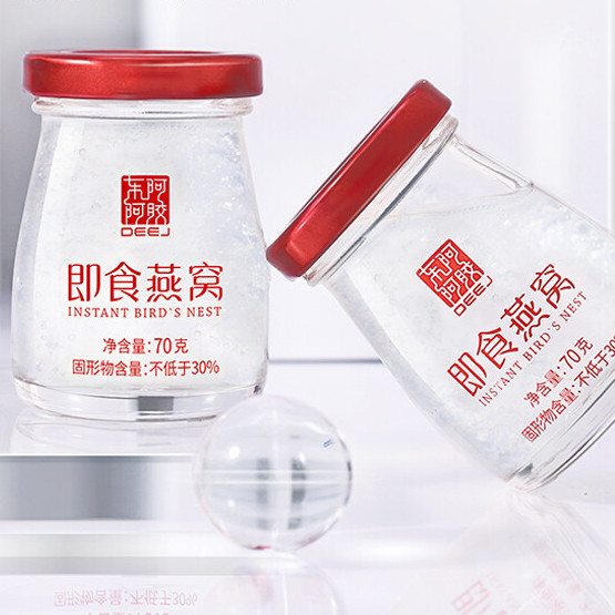 DEEJ 东阿阿胶 即食燕窝 70g*15瓶 礼盒装保健产品包装创意设计欣赏(图2)