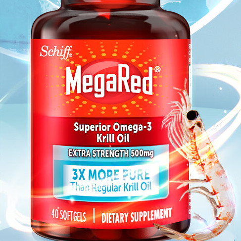 Schiff 旭福 MegaRed 500mg 磷虾油 40粒保健产品包装创意设计欣赏(图3)