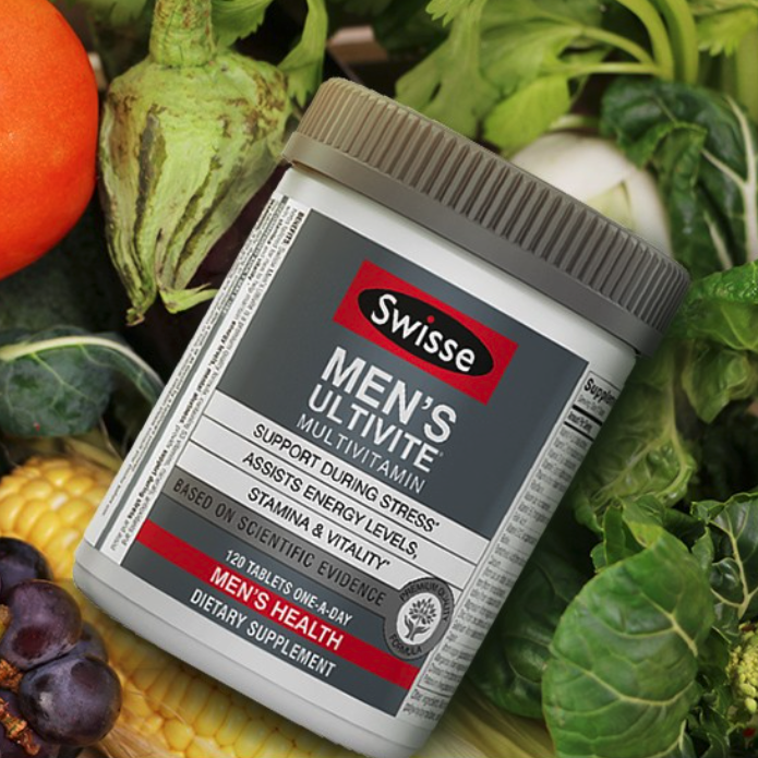 Swisse 斯维诗 Ultivite 美版 男士复合维生素片 120片保健产品包装创意设计欣赏(图4)