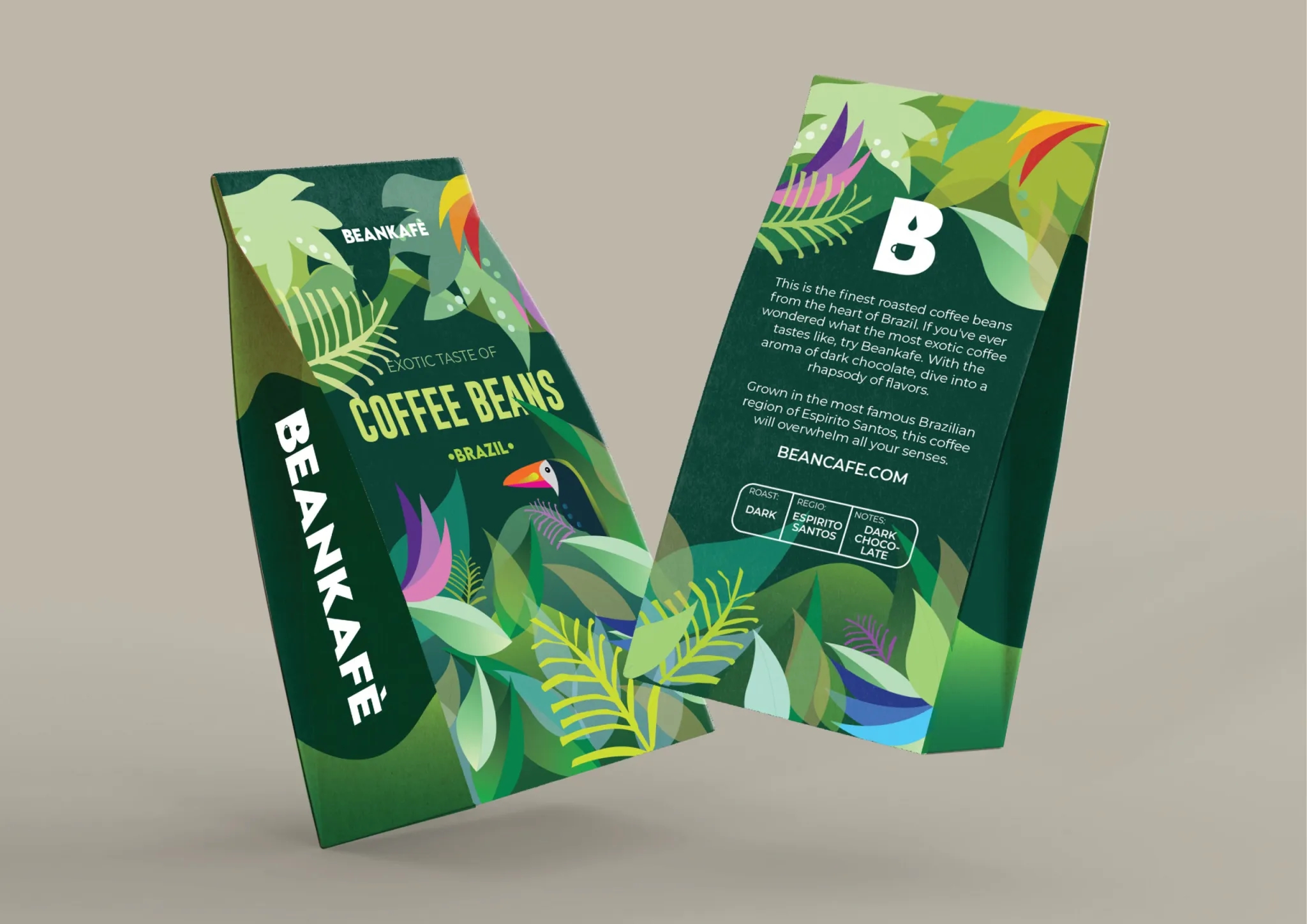 异国风味的咖啡豆包装袋设计欣赏(图1)