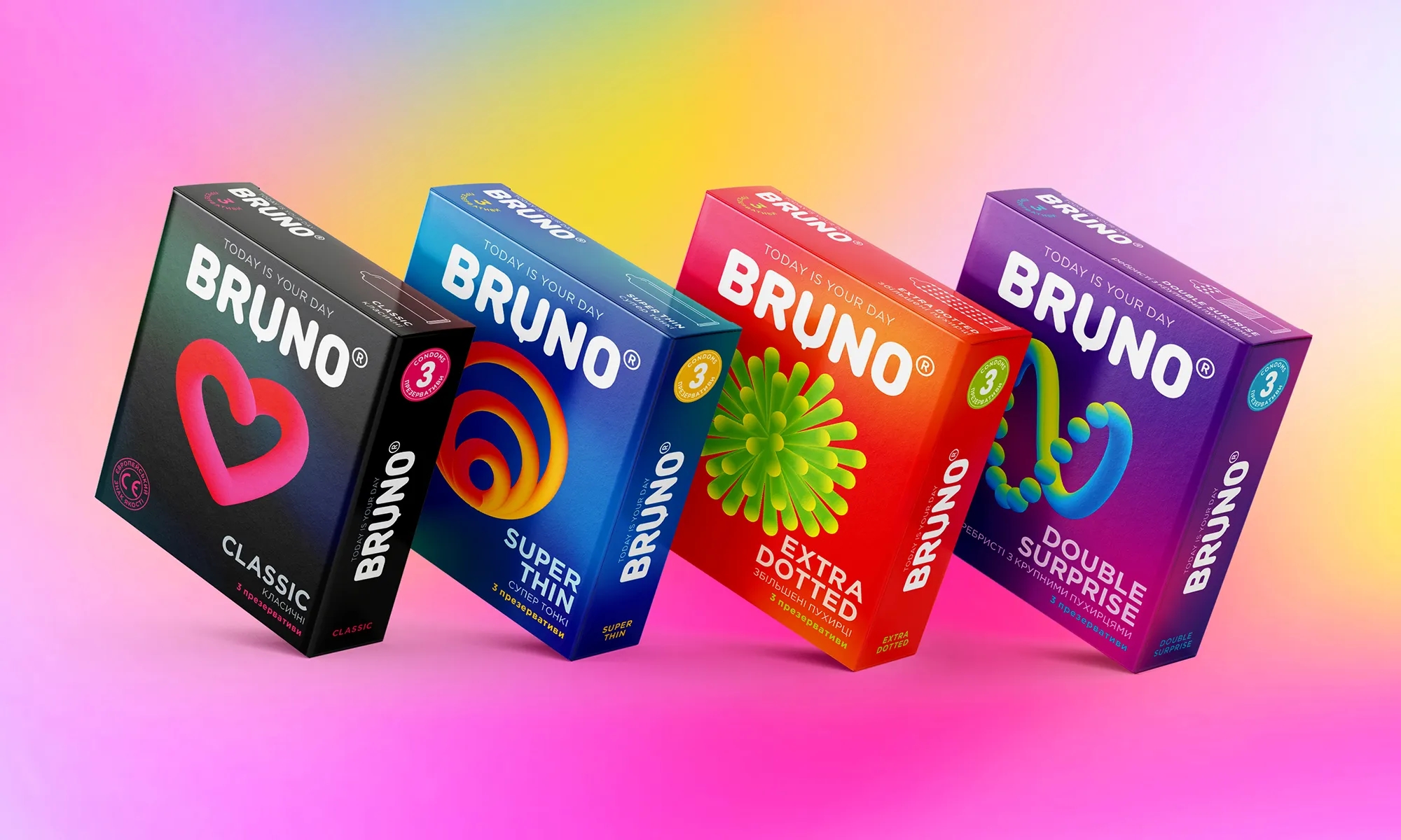 色彩明亮的避孕套包装盒设计欣赏(图1)