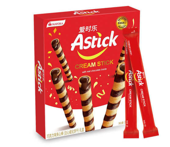 巧克力味夹心棒零食包装盒设计欣赏(图1)