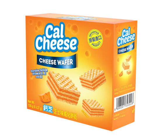 儿童零食芝士威化饼纸盒包装设计欣赏(图1)