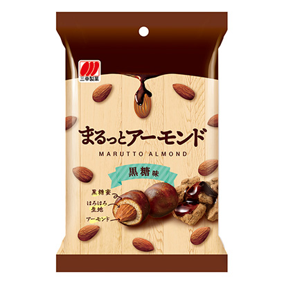 包装设计公司推荐整整杏仁黑糖味三幸制果包装设计欣赏(图1)