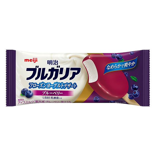 明治保加利亚冷冻酸奶甜点蓝莓包装设计欣赏(图1)