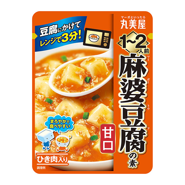 人份的麻婆豆腐素甜口丸美屋食品工业食品饮料包装设计(图1)