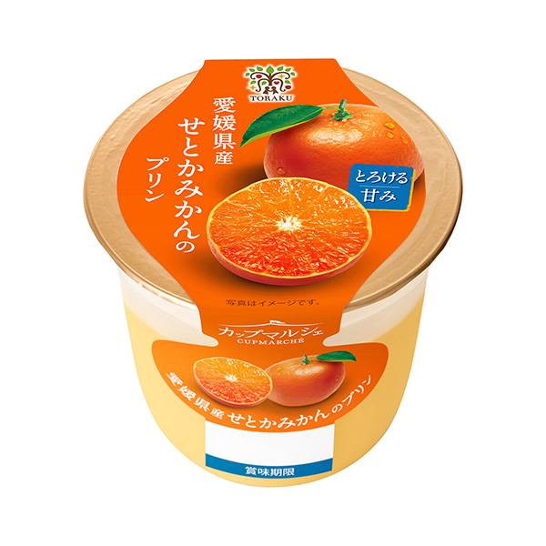 马尔舍杯爱媛县产的橘子布丁食品饮料包装设计(图1)