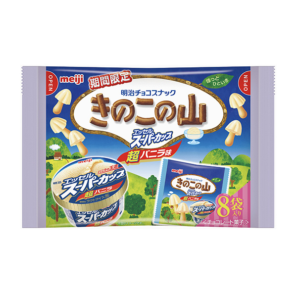 蘑菇山埃塞尔超级杯超香草味明治食品饮料包装设计(图1)