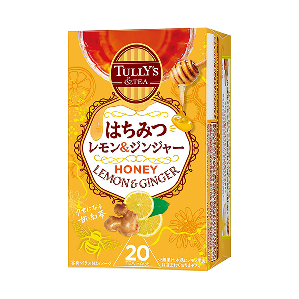 包装设计欣赏Tully’s & tea ＜蜂蜜柠檬和姜汁＞ (伊藤园) 2024年9月9日发售(图1)